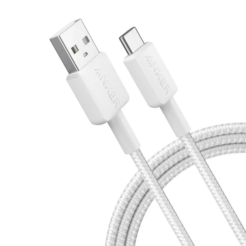 کابل شارژ 0.9 متری ANKER USB-A To Type-C مدل A81H5H21 - سفید