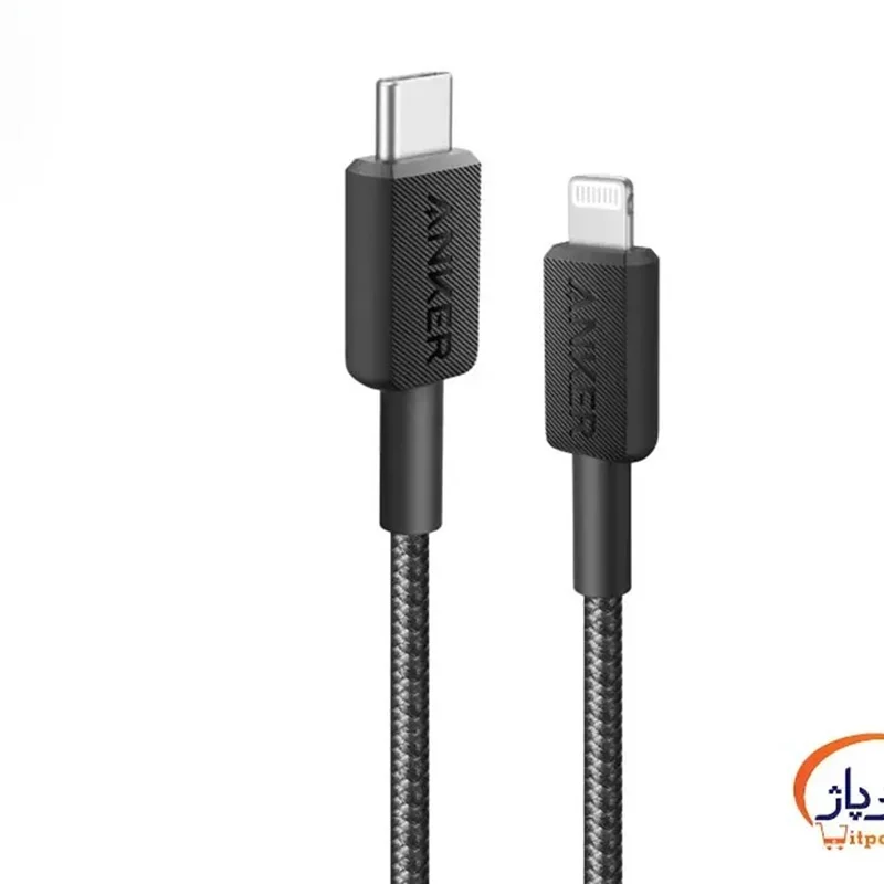 کابل تبدیل فست شارژ Anker 322 A81b5 Type-C To Lightning PD 60W 0.9m